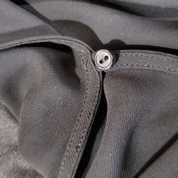 ASTR The Label - Black Sheer Overlay V-Neck Sleeveless Ruffle Embellished Romper - Picture 5 of 16